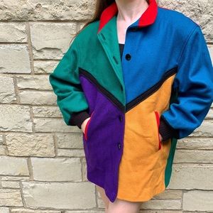 Michellé Francois Vintage Color Block Coat